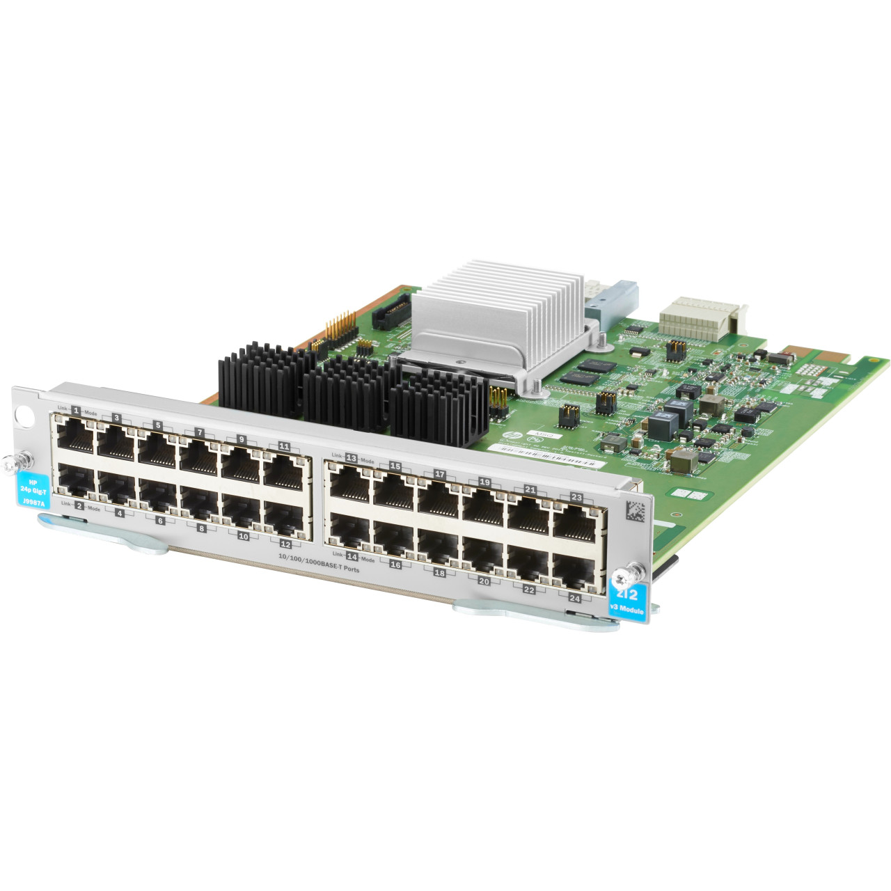 HP 24-port 10/100/1000BASE-T MACsec v3 zl2 Module - For Data Networking - 24 x RJ-45 1000Base-T LAN - Twisted PairGigabit Ethernet - 1000Base-T - 1 Gbit/s - J9987AR