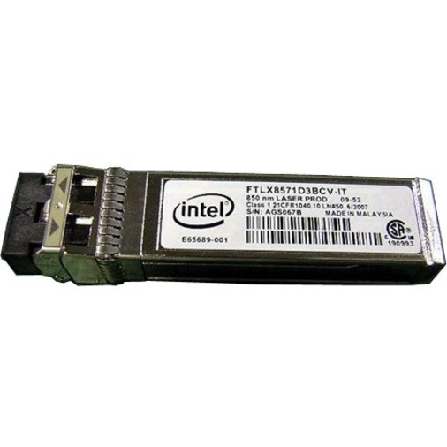 Dell Intel SFP+ Module - For Optical Network, Data Networking - 1 x 10GBase-SR Network - Optical Fiber10 Gigabit Ethernet - 10GBase-SR - 407-BBVJ