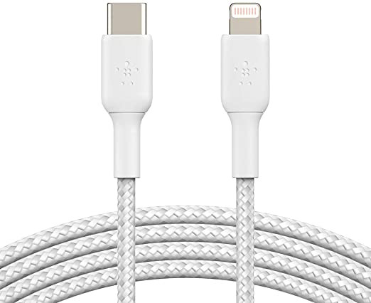 Belkin USB-C TO LTG, BRAID SIL,3M, WHT. - CAA011BT3MWH
