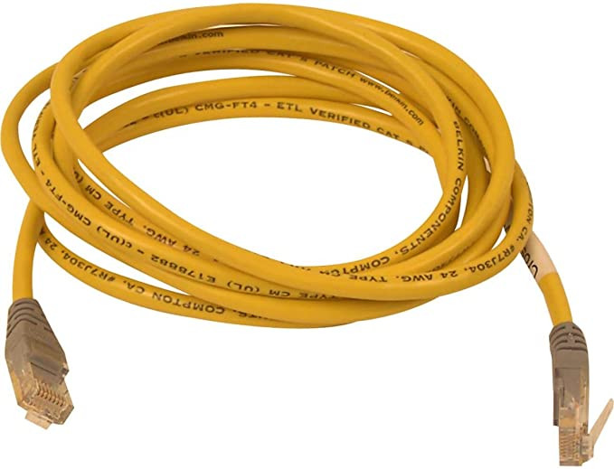 Belkin Patch cable - RJ-45 (M) - RJ-45 (M) - 15 ft - UTP - ( CAT 5e ) - yellow. - A3L791-15-YLW