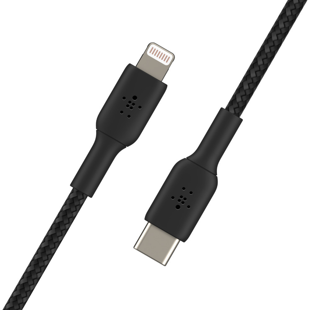 Belkin BRAIDED C-LTG 1M, BLK. - PMBK1004BT1M