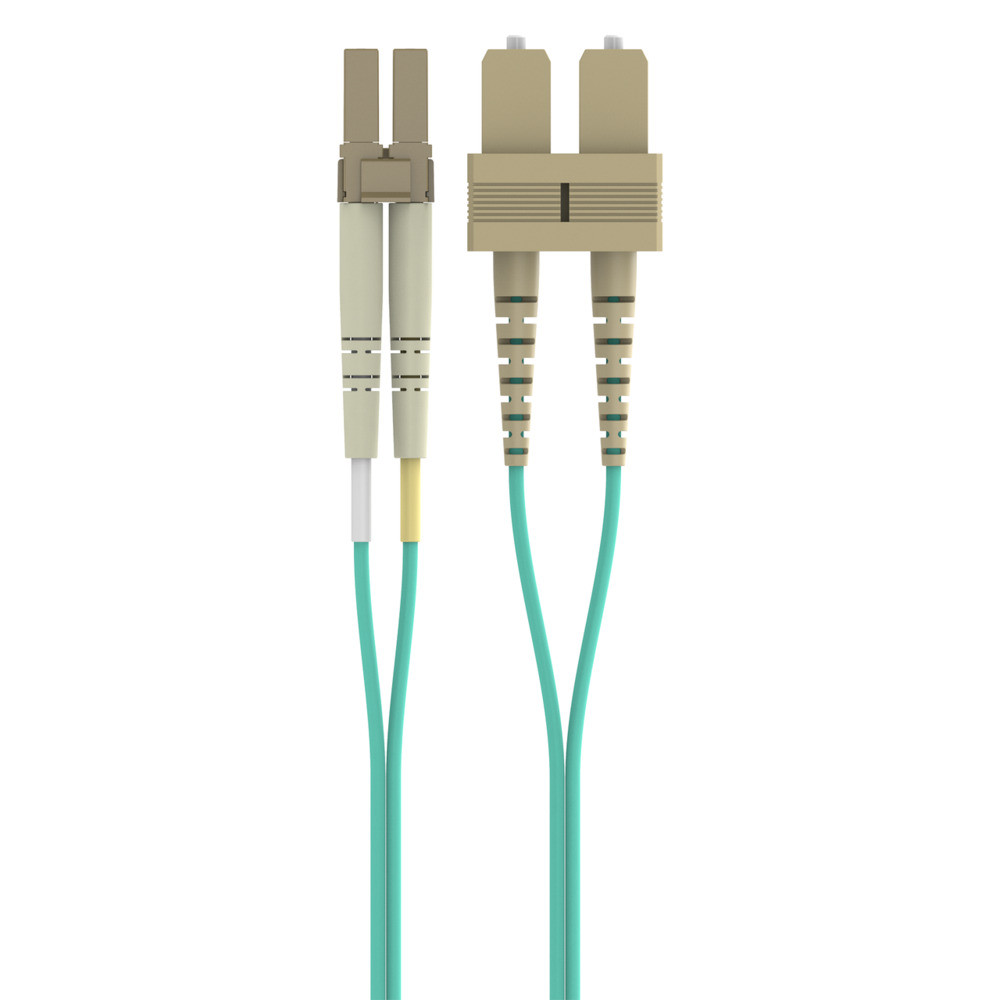 Belkin Fiber Patch Cable 10 Gig Aqua 50/125 LC/SC 15 Meter. - F2F402L7-15M-G