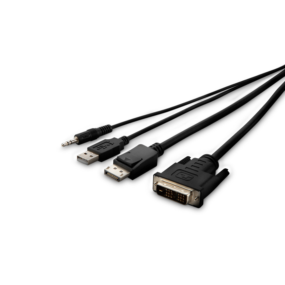 Belkin TAA (1) DVI to HDMI (1) DP-DP/USB/AUD CBL,10 feet. - F1DN2CC-DHPP10T