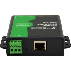Brainboxes Compact 5 Port Gigabit Ethernet Switch DIN Rail Mountable - 5 Ports - 2 Layer Supported - 3.60 W Power Consumption - Twisted Pair - DIN Rail Mountable, Wall Mountable - Lifetime Limited Warranty -SW-015