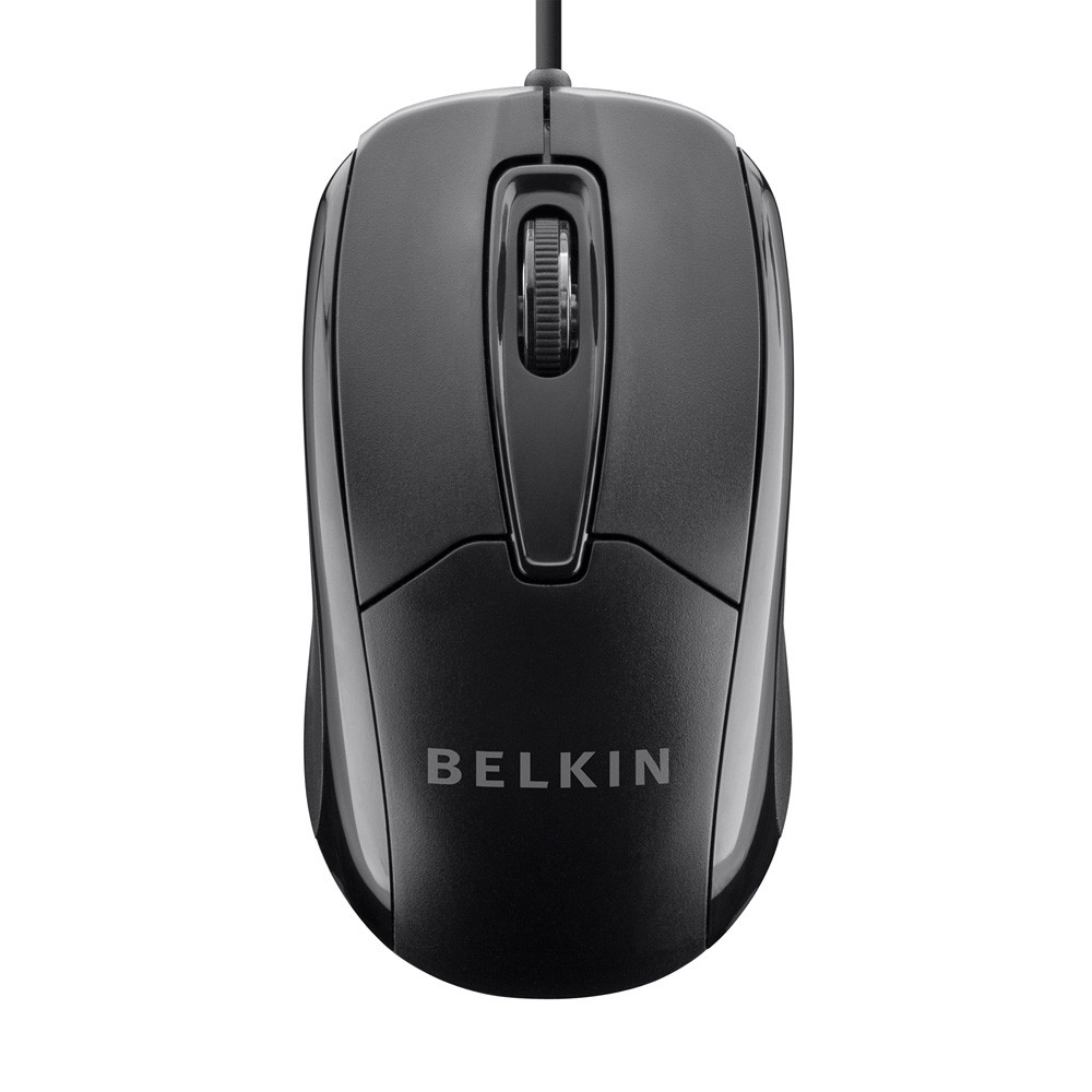 Belkin WIRED MOUSE, ERGNMIC, USB PLUG/PLAY, BROWN BOX. - F5M010QBLK