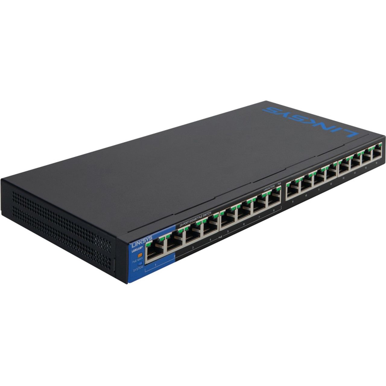 Linksys 16-Port Desktop Gigabit PoE Switch - LGS116P