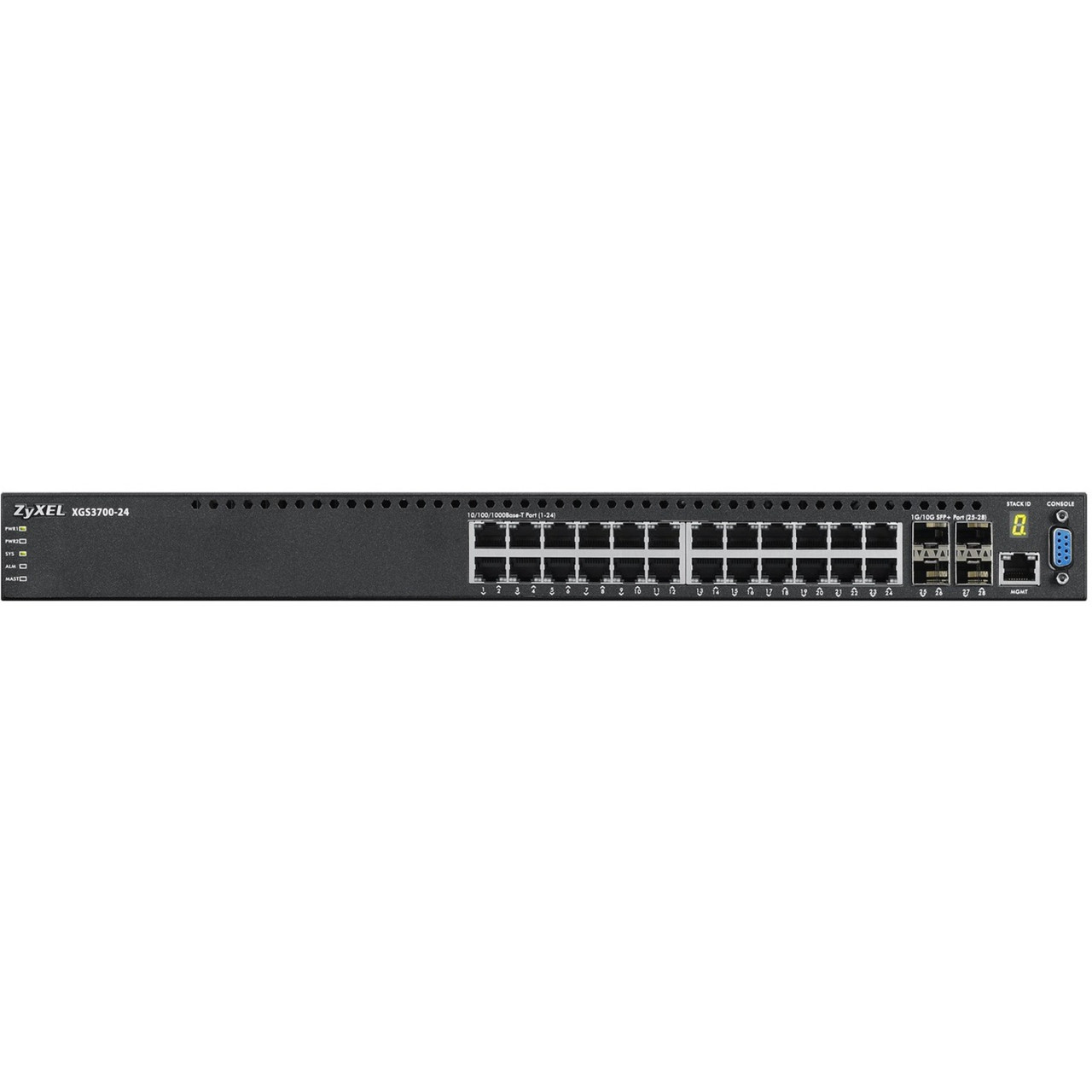 Zyxel 24-Port Gbe L2+ Poe Switch With 10Gbe Uplink - 24 Ports - Manageable - 10/100/1000Base-T - 3 Layer Supported - Desktop - 2 Years Limited Warranty Switch W/ Uplink Flexibility - XGS3700-24HP