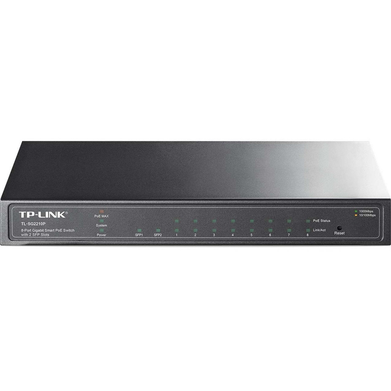 TP-Link 8-Port Gigabit Smart PoE Switch with 2 SFP Slots - TL-SG2210P