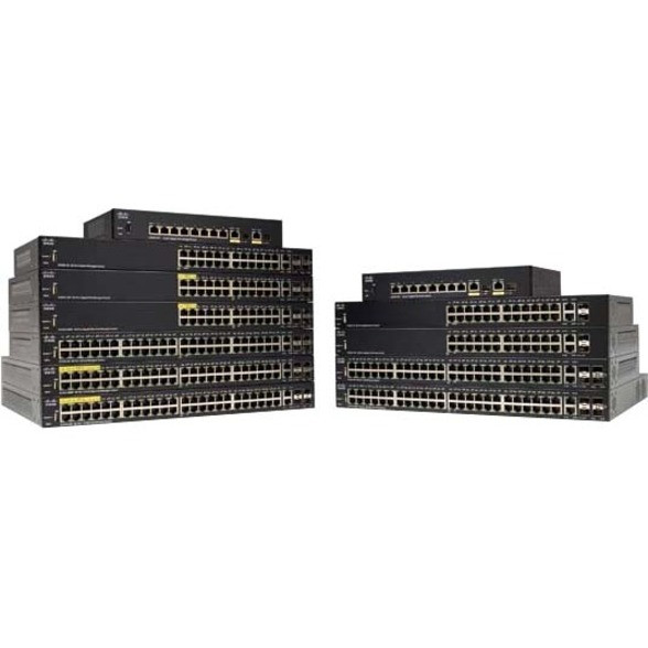 Cisco SG350-28P 28-Port Gigabit PoE Managed Switch - 26 Ports - Manageable - Gigabit Ethernet - 10/100/1000Base-TX, 1000Base-X - 3 Layer Supported - Modular - 4 SFP Slots - Optical Fiber, Twisted Pair - 1U High - SG350-28P-K9-UK