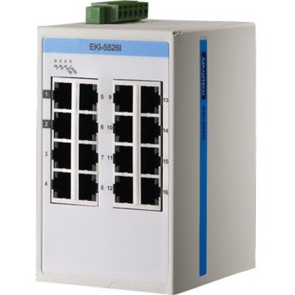 Advantech 16FE Unmanaged Ethernet Switch - ATEX/C1D2/IECEx - -40~75? - EKI-5526I-AE