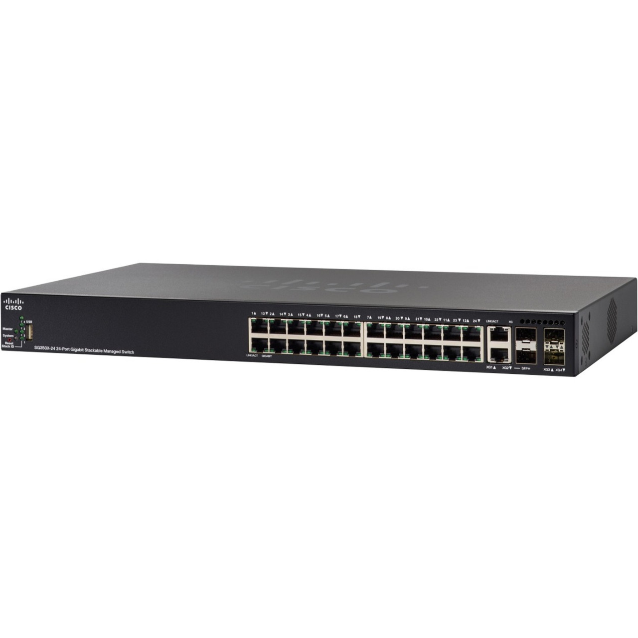 Cisco SG350X-24PD 24-Port 2.5G PoE Stackable Managed Switch - SG350X-24PD-K9-EU