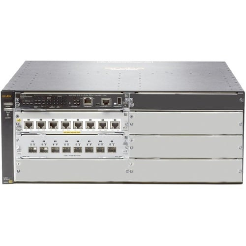 HPE 5406R 8-port 1/2.5/5/10GBASE-T PoE+/ 8-port SFP+ (No PSU) v3 zl2 Switch - 8 Ports - Manageable - 10 Gigabit Ethernet - 10GBase-T, 10GBase-X - 3 Layer Supported - Modular - Twisted Pair, Optical Fiber JL002A#B8X