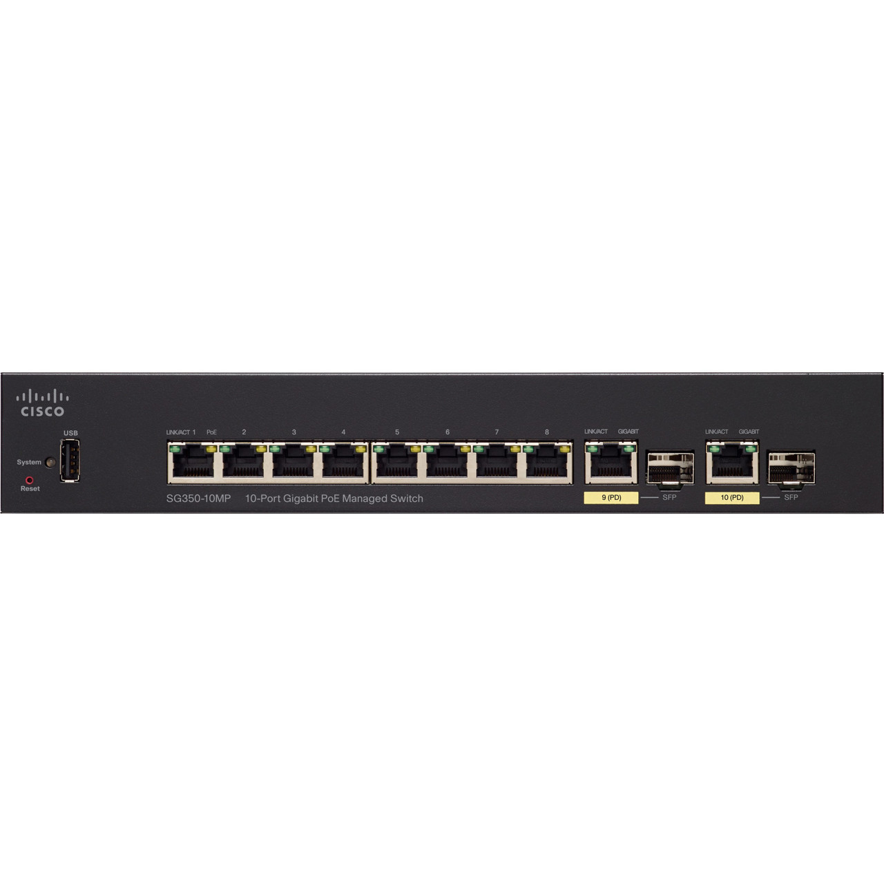 Cisco SG350-10MP Ethernet Switch - SG350-10MP-K9-IN