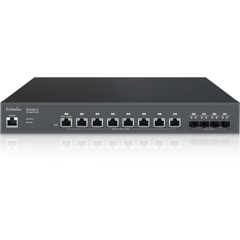 EnGenius Cloud-Enabled 8-Port Network Switch - 8 Ports - Manageable - 3 Layer Supported - Modular - Twisted Pair and Optical Fiber
