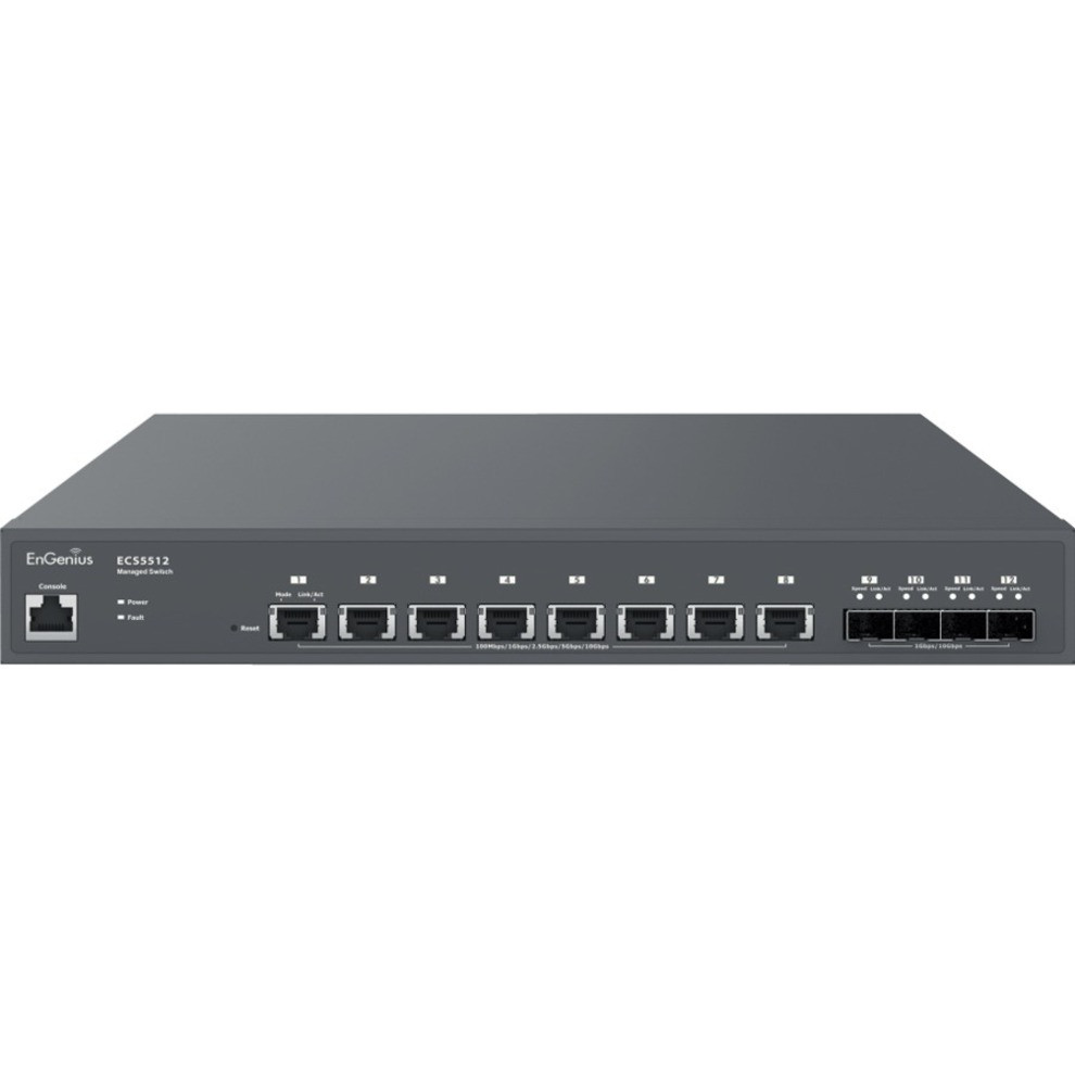 EnGenius Cloud-Enabled 8-Port 10G Base-T Network Switch - 8 Ports - Manageable, 3 Layer Supported - Modular - Twisted Pair
