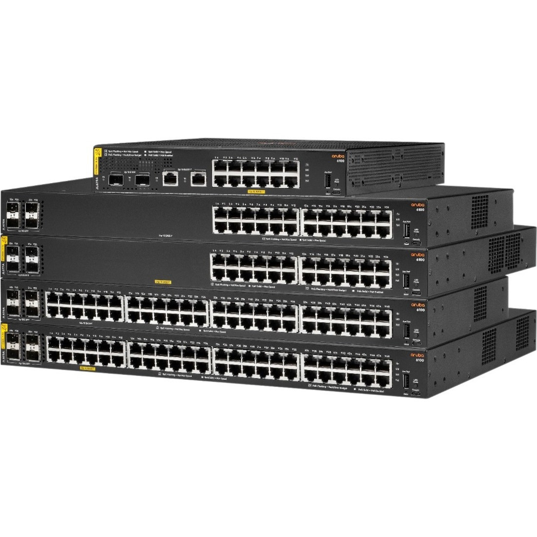 HPE 6100 24G Class4 PoE 4SFP+ 370W Switch - 24 Ports - Manageable - 3 Layer Supported - Modular - 32.70 W Power Consumption - 370 W PoE Budget Twisted Pair, Optical Fiber - JL677A#ABA