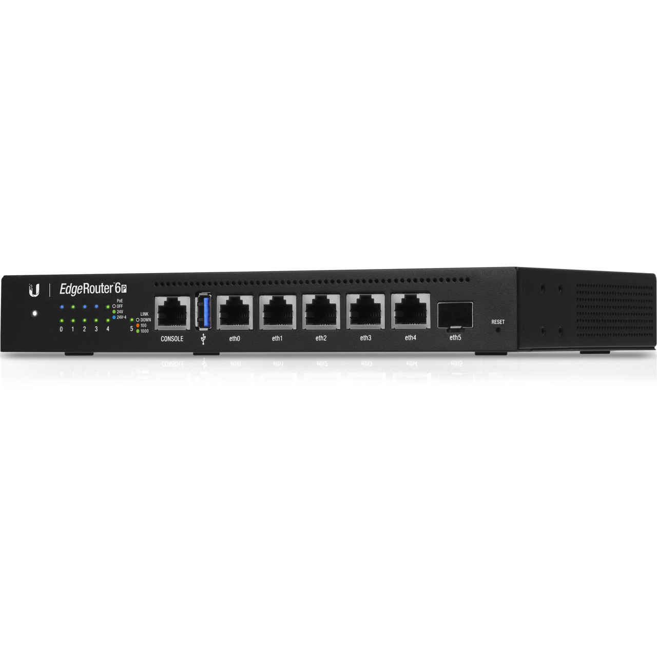 Ubiquiti Gigabit Routers With SFP - 6 Ports - PoE Ports - Management Port - 1 - Gigabit Ethernet - 1U - Rack-mountable - ER-6P