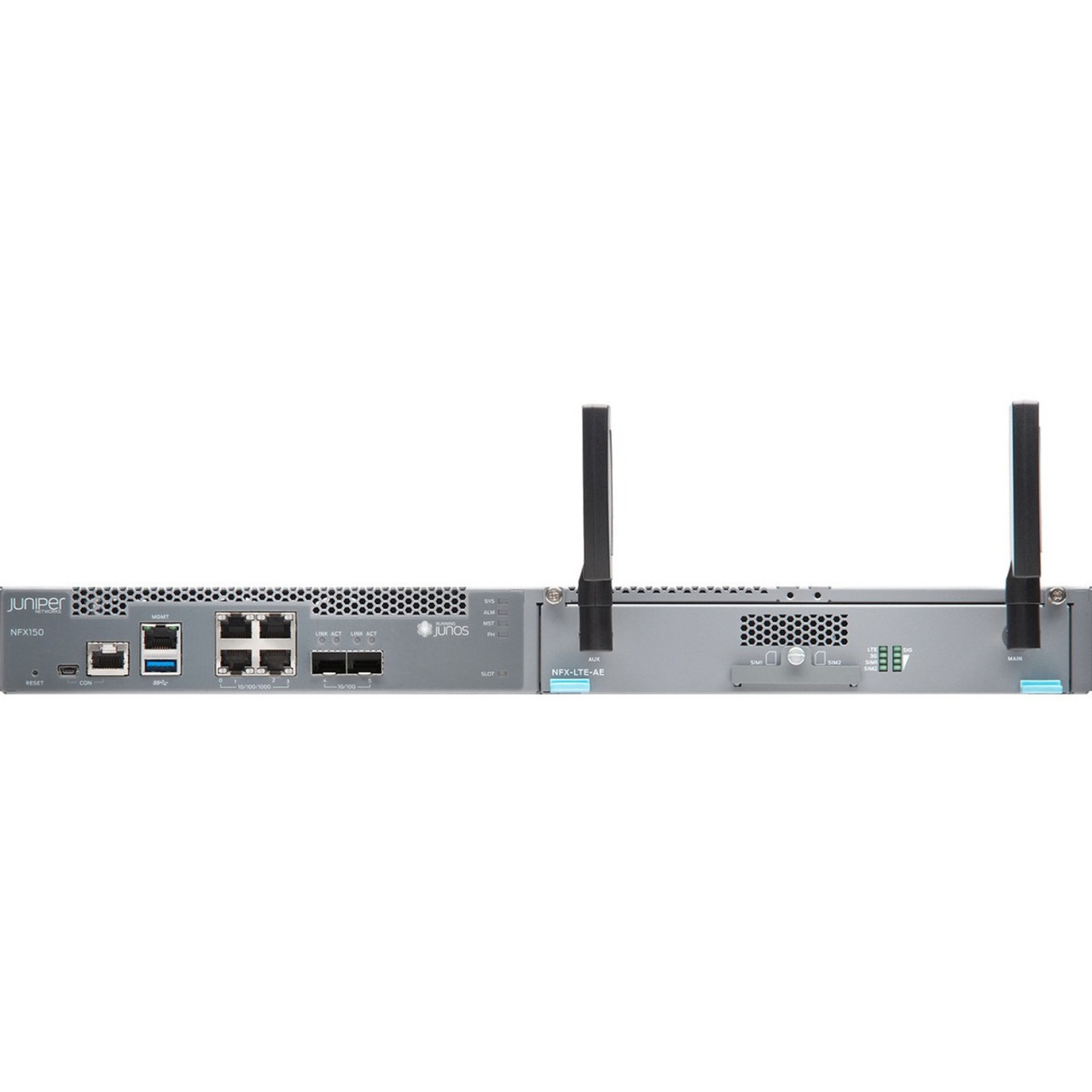 Juniper NFX150 Router - 4 Ports - Management Port - 2 - 10 Gigabit Ethernet - 1U - Rack-mountable - 1 Year - Nfx150-S1E