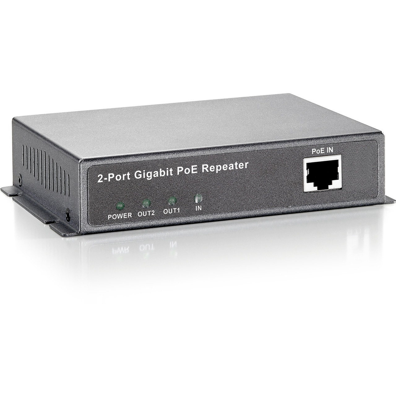 LevelOne 2-Port Gigabit PoE Repeater - Network (RJ-45) - 10/100/1000Base-T - Desktop - POR-0122