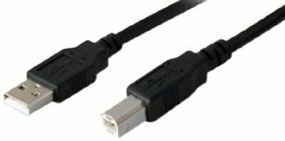 AddOn 1.82m (6.00ft) USB 2.0 (A) Male to USB 2.0 (B) Male Black Cable - USBEXTAB6
