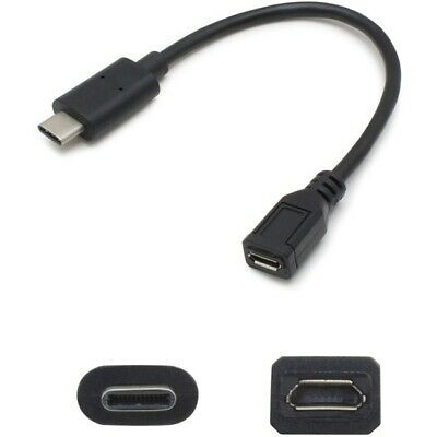 AddOn 17cm (7in) USB 3.1 Type (C) Male to USB 3.0 (A)Female Black Adapter Cable - USBC2USB3FB