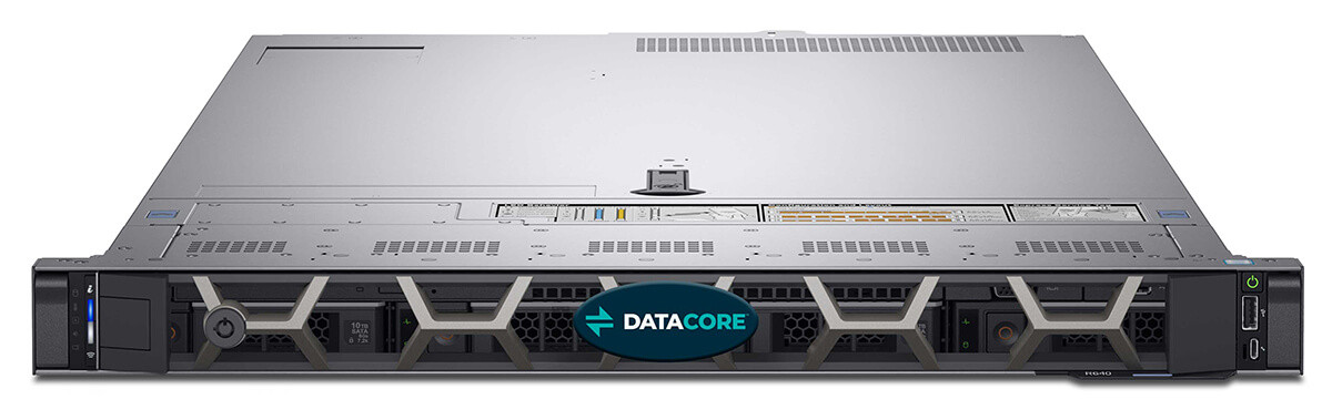 DataCore HCI-Flex 5, 1U HYBRID | 2x Intel Xeon Gold 5118 2.3G, 12C/24T, 10.4GT/s 2UPI, 16.5M Cache, Turbo, HT (105W) | 128GB – 384GB | 6×2.4TB HDD | 2x480GB SSD | RJ45 or SFP+