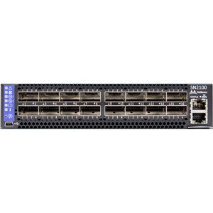 Nvidia Mellanox Half-Width 16-Port Non-Blocking 100GbE Open Ethernet Switch System - Manageable - 40 Gigabit Ethernet - 40GBase-X - 3 Layer Supported - Modular - Optical Fiber - 1U High - Rail-mountable, Rack-mountable - MSN2100-BB2RC