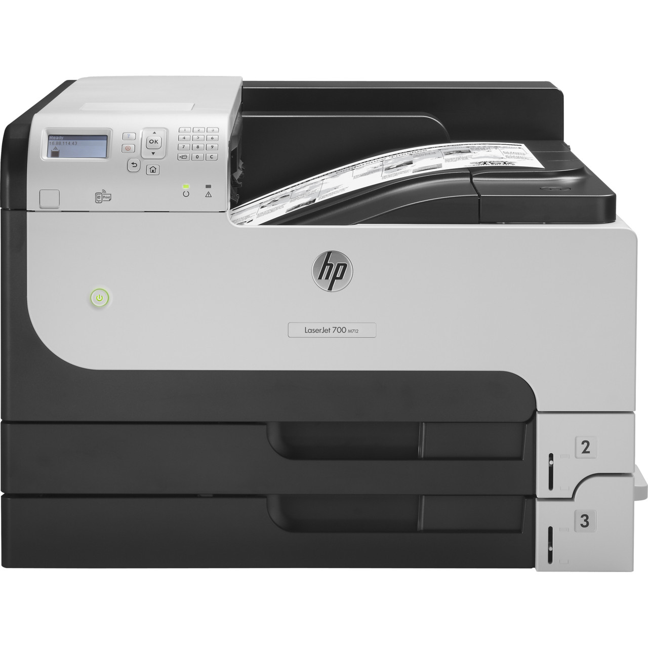 HP LaserJet 700 M712DN Desktop Laser Printer - Monochrome - 41 ppm Mono - 1200 x 1200 dpi Print - Automatic Duplex Print - 600 Sheets Input - Ethernet - 100000 Pages Duty Cycle - Plain Paper Print - Gigabit Ethernet - USB - CF236A#BGJ