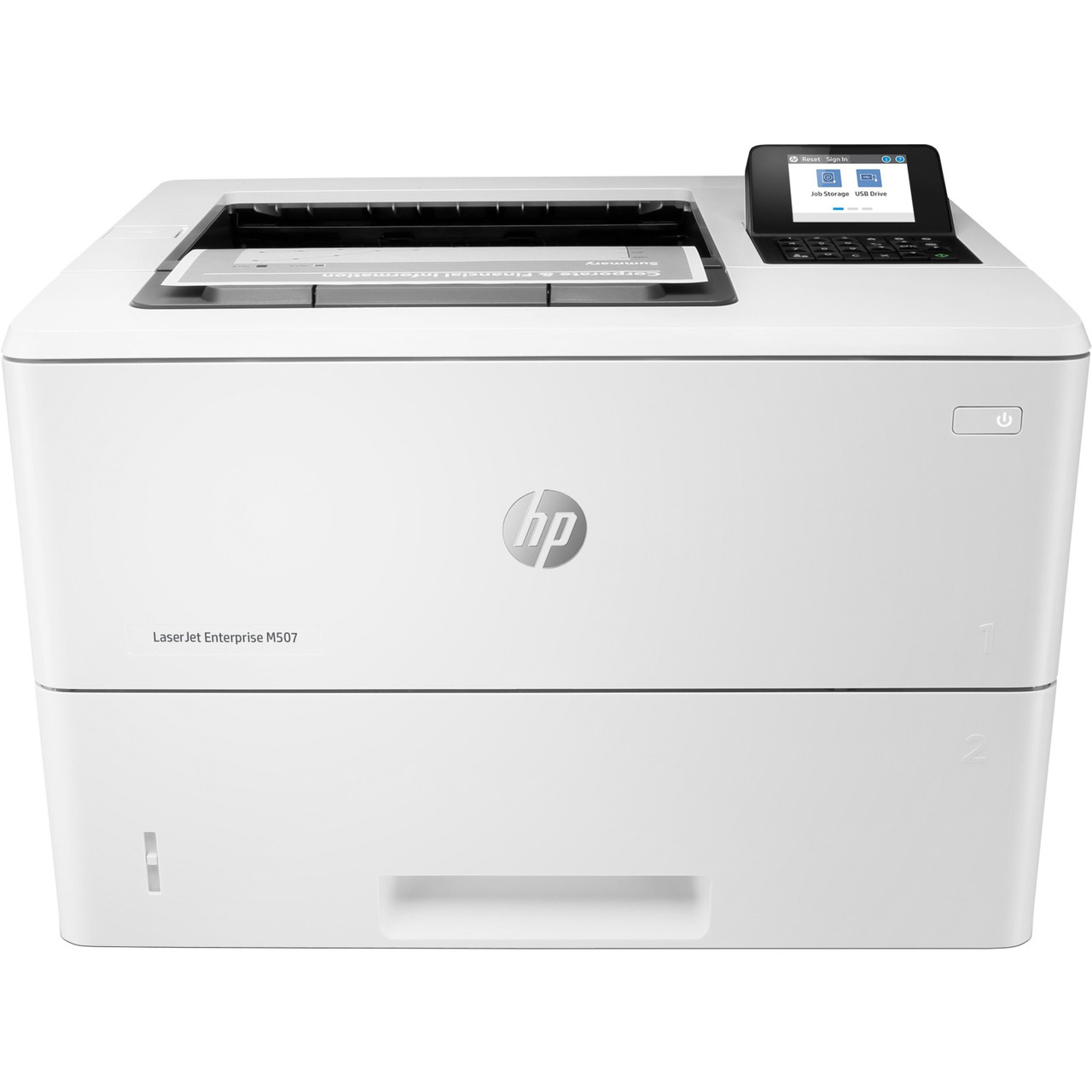 HP LaserJet Enterprise M507 M507dn Desktop Laser Printer - Monochrome - 45 ppm Mono - 1200 x 1200 dpi Print - Automatic Duplex Print - 650 Sheets Input - Ethernet - 150000 Pages Duty Cycle - Plain Paper Print - Gigabit Ethernet - USB - 1PV87A#BGJ
