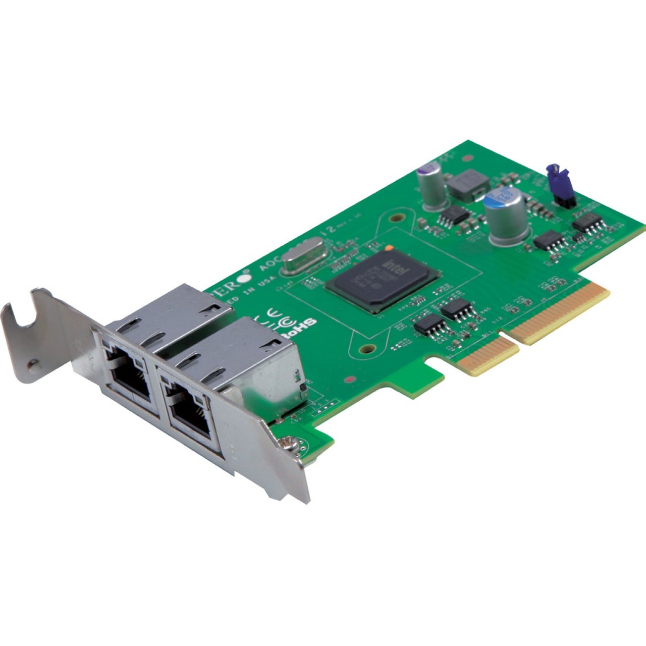 Supermicro AOC-SGP-i2 Gigabit Ethernet Card - PCI Express 2.1 x4 - 2 Port(s) - 2 - Twisted Pair - Retail - 10/100/1000Base-T - Plug-in Card - AOC-SGP-I2