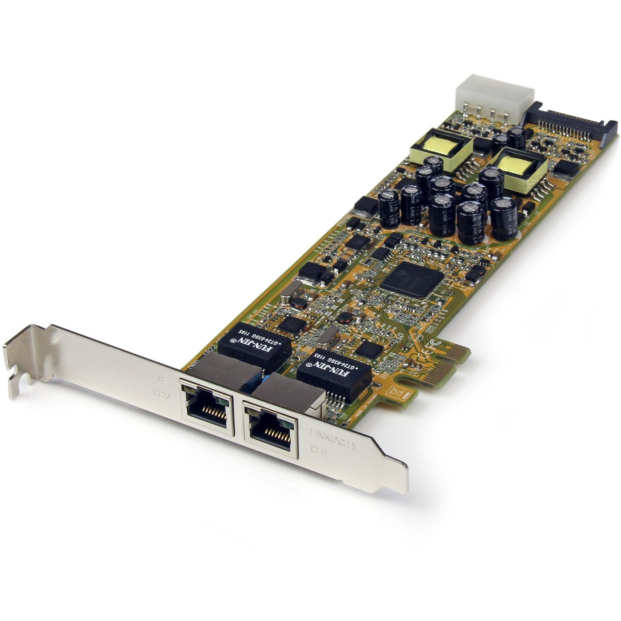 Startech Dual Port PCI Express Gigabit Ethernet PCIe Network Card Adapter - PoE/PSE - Add two Power-over-Ethernet Gigabit Ports to a PCI Express-enabled Computer - dual port pcie nic - dual port gigabit server adapter - ST2000PEXPSE Startech Dual Port PCI Express Gigabit Ethernet PCIe Network Card Adapter - PoE/PSE - Add two Power-over-Ethernet Gigabit Ports to a PCI Express-enabled Computer - dual port pcie nic - dual port gigabit server adapter - ST2000PEXPSE