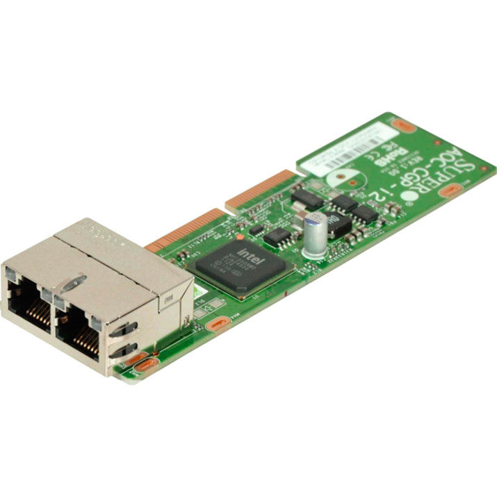 Supermicro AOC-SGP-i2 Gigabit Ethernet Card - PCI Express 2.1 x4 - 2 Port(s) - 2 - Twisted Pair - Retail - 10/100/1000Base-T - Plug-in Card - AOC-CGP-I2