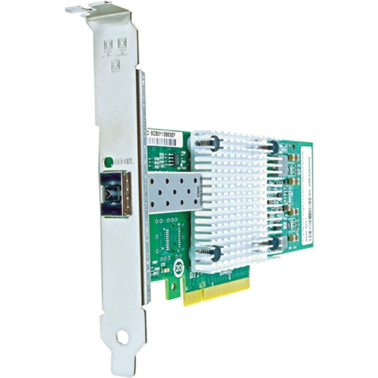 Axiom 10Gbs Single Port SFP+ PCIe x8 NIC for QLogic w/Transceiver QLE8360-SR-CK - 10Gbs Single Port SFP+ PCIe x8 NIC Card - QLE8360SRCK-AX