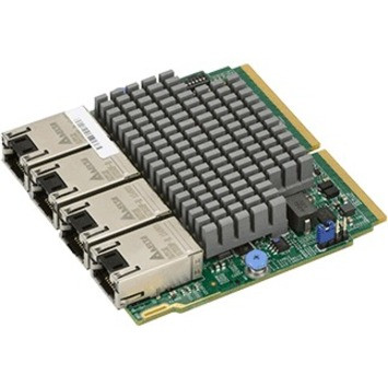 Supermicro AOC-MTG-i4T 10Gigabit Ethernet Card - 4 Port(s) - 4 - Twisted Pair - 10GBase-T - Rack Mount - AOC-MTG-I4T-O