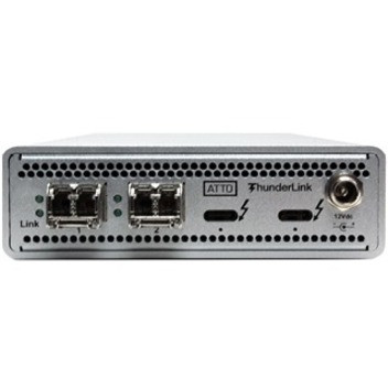 Atto ThunderLink N3 3102 (SFP+) - Thunderbolt 3 - 2 Port(s) - Optical Fiber - 10GBase-X - Portable THUNDERBOLT 3 ADAPTER SFP+ INCLUDED,
