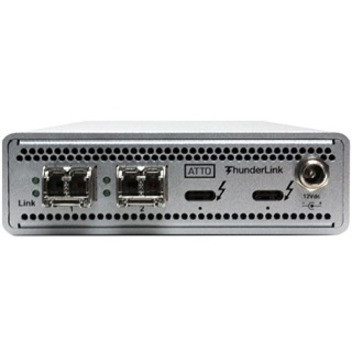 Atto ThunderLink N3 3102 (SFP+) - Thunderbolt 3 - 2 Port(s) - Optical Fiber - 10GBase-X - Portable THUNDERBOLT 3 ADPTR. EUROPEAN MODE