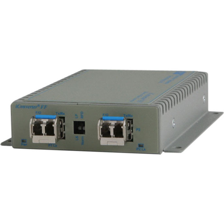 Omnitron iConverter xFF Media Converter - 1000Base-X - 2.0 x Expansion Slots - 2 x SFP Slots - Wall Mountable, Desktop - 8699-0-E