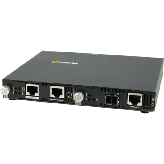 Perle SMI-1000-S2LC160 Gigabit Ethernet Media Converter - 2 x Network (RJ-45) - 1 x LC Ports - DuplexLC Port - Management Port - 1000Base-T, 1000Base-ZX - 160 km - Wall Mountable, Rail-mountable, Rack-mountable - 05070204