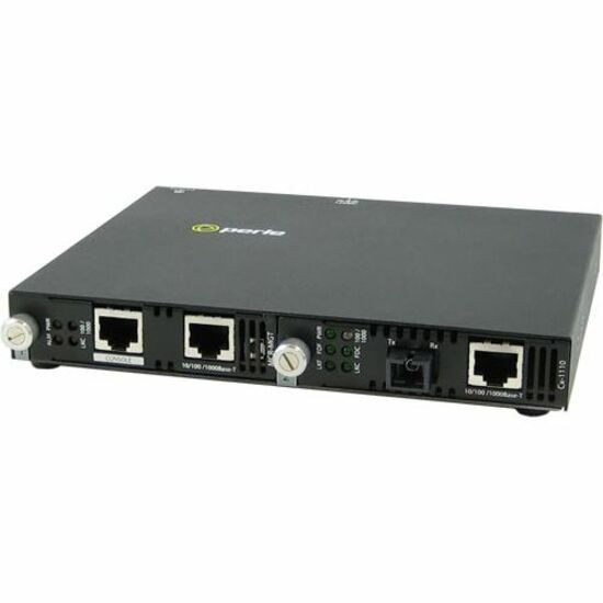Perle SMI-1110-S1SC80U Media Converter - 2 x Network (RJ-45) - 1 x SC Ports - Management Port - 10/100/1000Base-T, 1000Base-BX - 80 km - Rail-mountable, Rack-mountable, Wall Mountable - 05070854