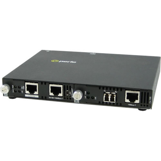 Perle SMI-100-S2LC80 Media Converter - 2 x Network (RJ-45) - 1 x LC Ports - DuplexLC Port - Management Port - 100Base-TX, 100Base-FX - 80 km - External, Rail-mountable, Rack-mountable, Wall Mountable - 05070414