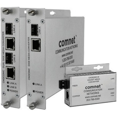 ComNet 4 Port (2 Channel) 10/100/1000 Mbps Ethernet Media Converter - CNGE22MC