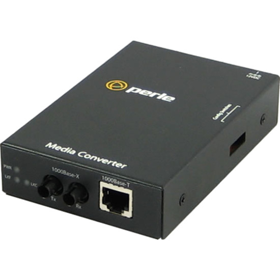 Perle S-1000-S2ST120 Gigabit Ethernet Media Converter - 1 x Network (RJ-45) - 1 x ST Ports - 1000Base-T, 1000Base-ZX - 120 km - External, Rail-mountable, Rack-mountable, Wall Mountable - 05050144