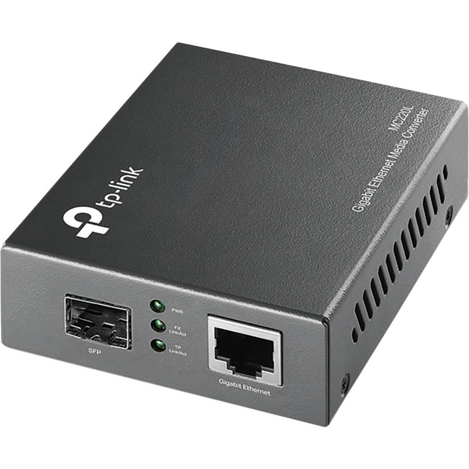 TP-Link MC220L - Gigabit SFP to RJ45 Fiber Media Converter - MC220L