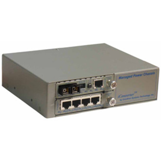 Omnitron iConverter 6750-0-FK Fast Ethernet Media Converter - 5 x RJ-45 , 1 x SC Duplex - 10/100Base-TX, 100Base-FX - External - 6750-0-FK