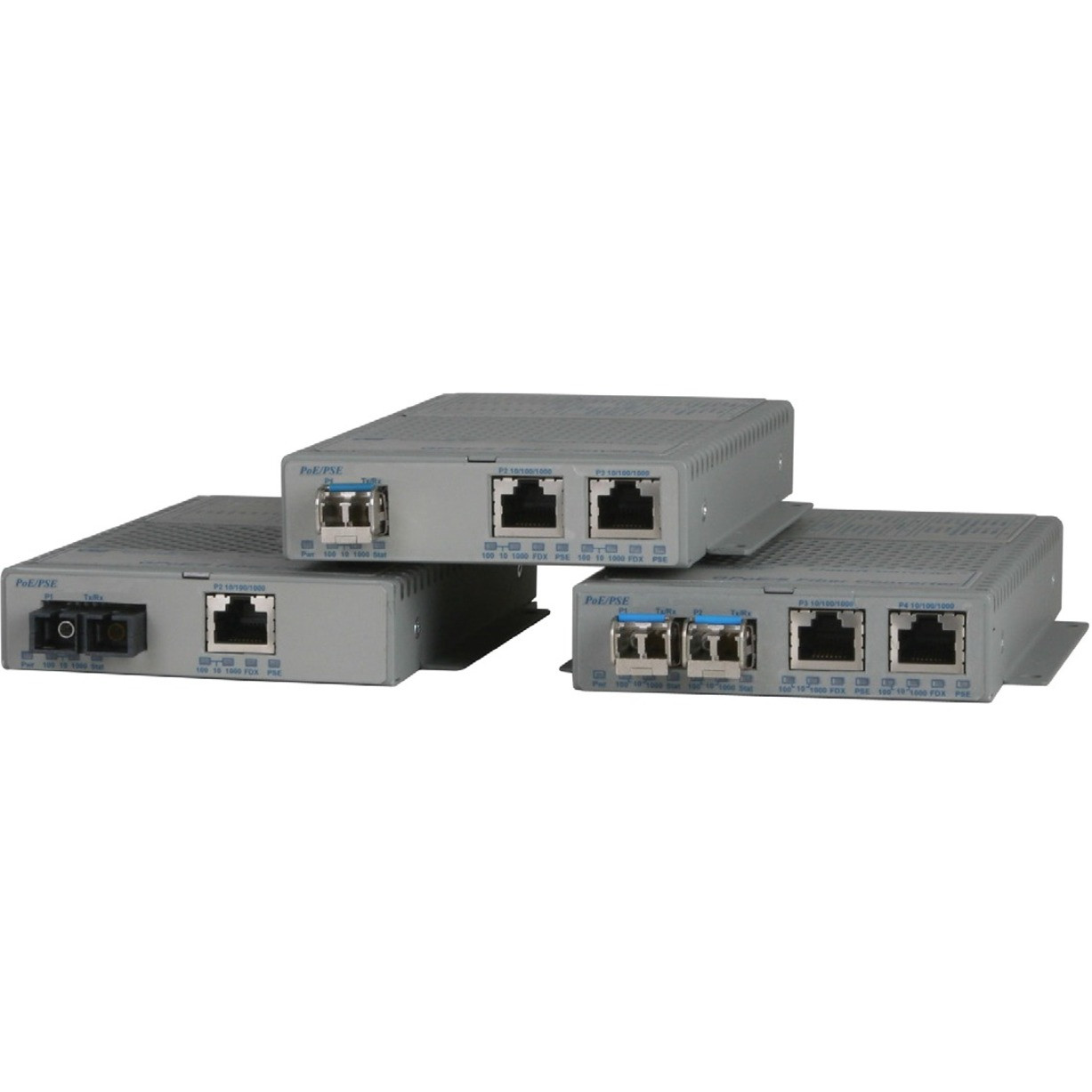Omnitron Gigabit Media Converter Power over Ethernet (PoE/PoE+) - Network (RJ-45) - 2x PoE (RJ-45) Ports - 1000Base-FX, 10/100/1000Base-T - 1 x Expansion Slots - SFP - 1 x SFP Slots - External, Rail-mountable - 9419-0-21 Omnitron Gigabit Media Converter Power over Ethernet (PoE/PoE+) - Network (RJ-45) - 2x PoE (RJ-45) Ports - 1000Base-FX, 10/100/1000Base-T - 1 x Expansion Slots - SFP - 1 x SFP Slots - External, Rail-mountable - 9419-0-21