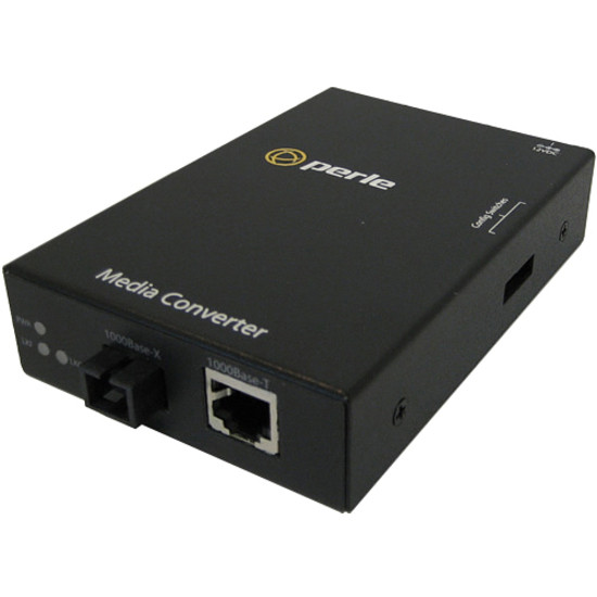 Perle S-1000-S1SC10U Gigabit Ethernet Stand-Alone Media Converter - 1 x Network (RJ-45) - 1 x SC Ports - 1000Base-T, 1000Base-BX - 10 km - External, Rack-mountable, Rail-mountable, Wall Mountable - 05050074