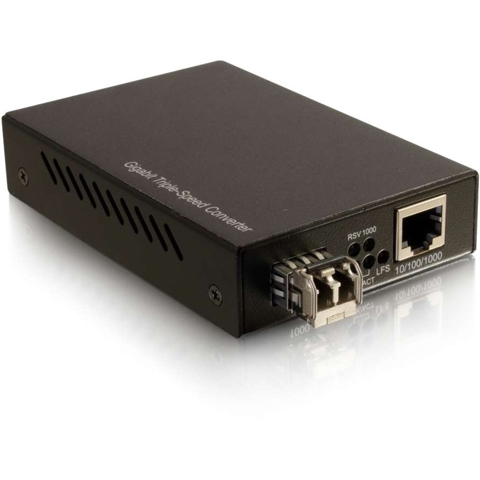 C2G 10/100/1000 Base-TX to 1000Base LC Gigabit Media Converter - 26632