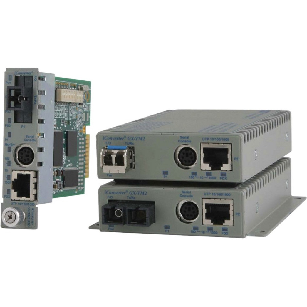 Omnitron 10/100/1000BASE-T UTP to 1000BASE-X Media Converter and Network Interface Device - 1 x Network (RJ-45) - 1 x LC Ports - DuplexLC Port - Single-mode - 0.1 mil Fiber - Gigabit Ethernet - 10/100/1000Base-T, 1000Base-X - 8927N-1-CW
