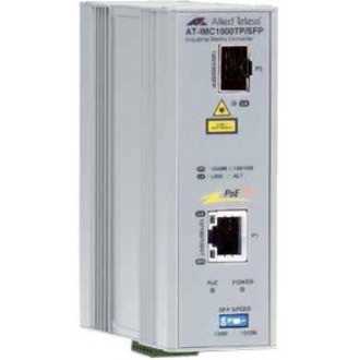 Allied Telesis 2-Port Gigabit Ethernet PoE+ Industrial Media Converter - AT-IMC1000TP/SFP-80