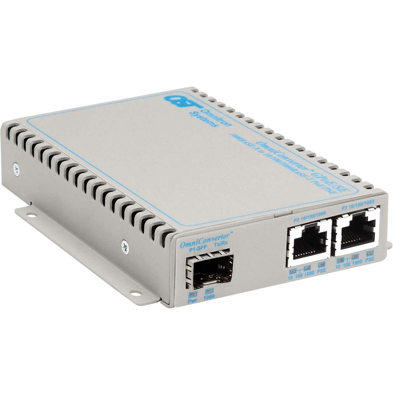 Omnitron OmniConverter GPoE/SE 9479-0-x Transceiver/Media Converter - Network (RJ-45) - 1x PoE (RJ-45) Ports - Gigabit Ethernet - 10/100/1000Base-TX, 1000Base-X - 1.0 x Expansion Slots - SFP - 1 x SFP Slots - AC Adapter - 9479-0-21 Omnitron OmniConverter GPoE/SE 9479-0-x Transceiver/Media Converter - Network (RJ-45) - 1x PoE (RJ-45) Ports - Gigabit Ethernet - 10/100/1000Base-TX, 1000Base-X - 1.0 x Expansion Slots - SFP - 1 x SFP Slots - AC Adapter - 9479-0-21